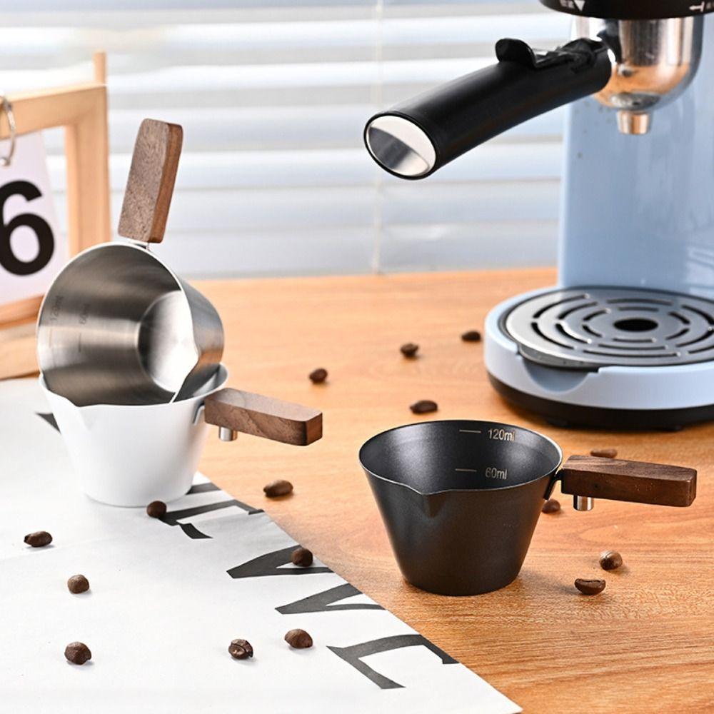 With Handle Espresso Pouring Mug Stainless Steel Coffee Pouring Cup New Espresso Mug