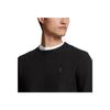 Polo Ralph Lauren FW24 С вышивкой логотипа Однотонный Вязаный свитер с круглым вырезом и длинным рукавом Мужской свитер Угольно-серый 710918163-005