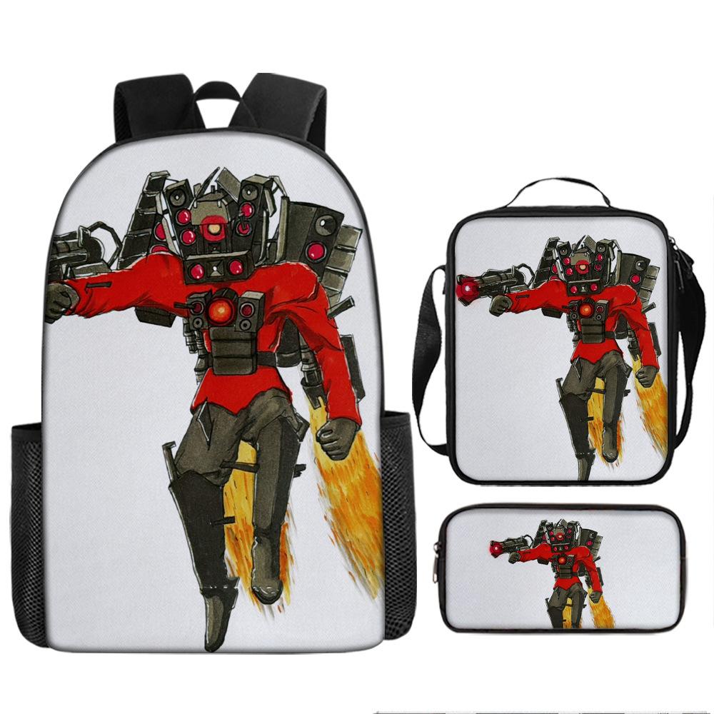 Туалетный человек пародия школьный рюкзак новый ученик рюкзак ранец пенал