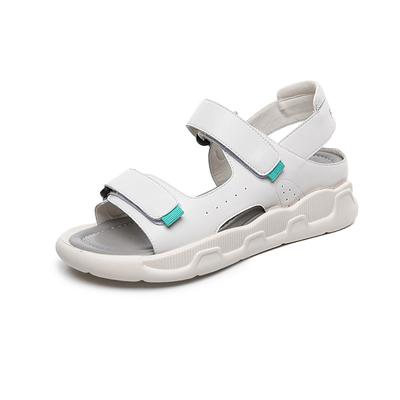 2024 Летняя обувь Женские сандалии на плоской подошве, увеличивающие рост, натуральная кожаная обувь Брендовые женские сандалии Повседневные праздничные A4433