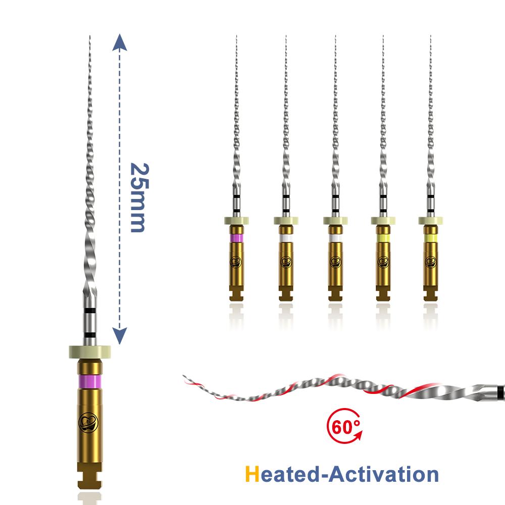 Инструменты для корневых каналов AI-PS, эндофайл, термоактивированный, 25 мм, материал Niti, эндофайлы, эндомоторный двигатель, используемый для эндодонтии
