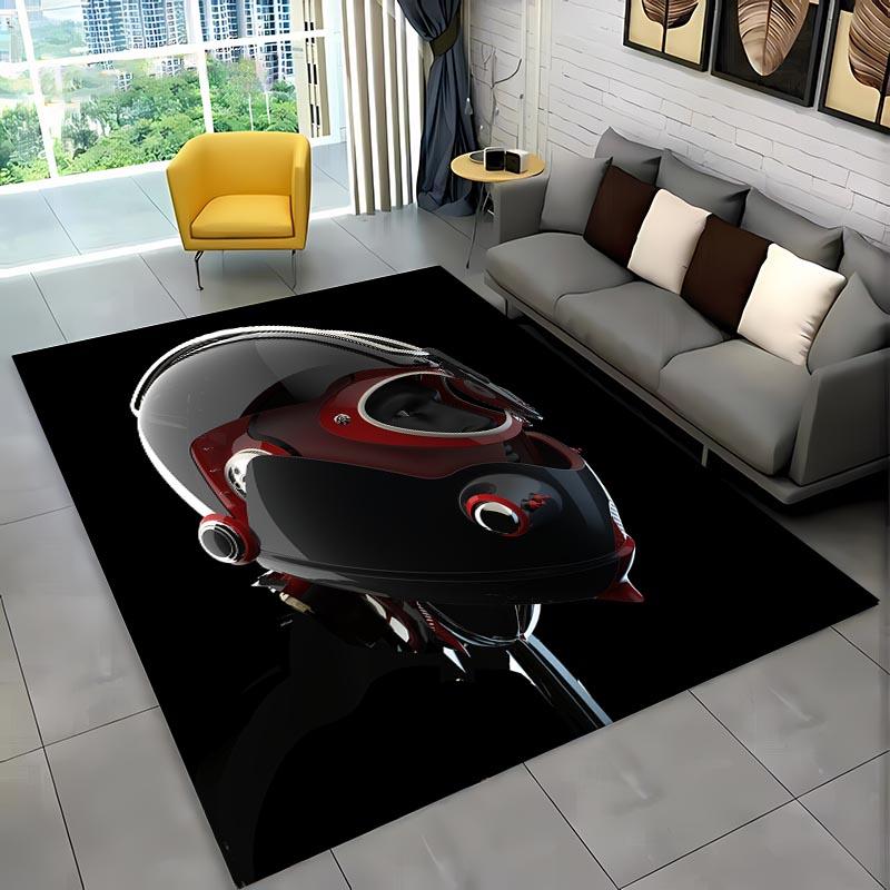 Крутые ковры для мотоциклетного шлема с 3D-печатью для дома, гостиной, детской спальни, дивана, придверный коврик, кухонные коврики для пола, противоскользящий декор