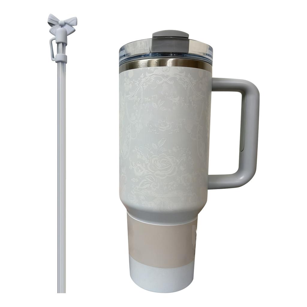 Новая двухслойная чашка из нержавеющей стали 40 унций, автомобильная чашка для ледяного пива с ручкой, 40 унций, чашка для питья на открытом воздухе