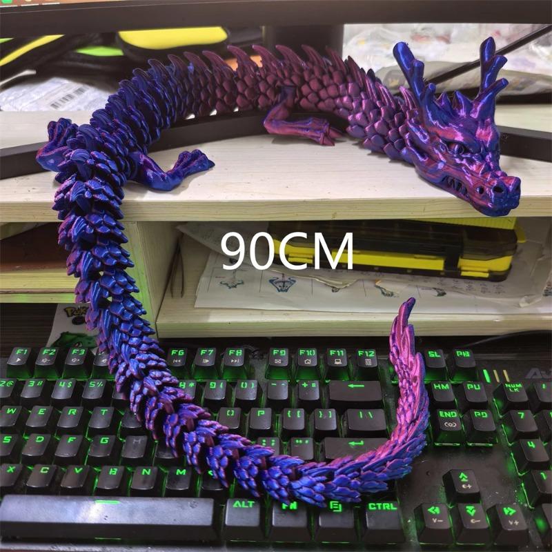 30см 90см 3D-печатные соединенные драконы Украшения Суставы могут двигаться Креативные Драконы Растения Скала Аквариум Ландшафтный Декор