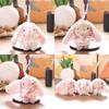 Cute Rabbit Plush Doll With Floral Lace Long Skirt Design For Bag Ornament And Collection