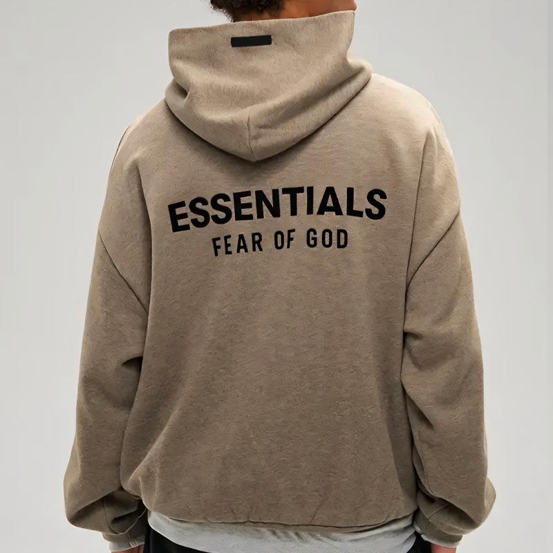 FOG Essentials HHH Унисекс Толстовка с капюшоном на флисовой подкладке, тяжелая - Американский стиль, Повседневная одежда Осень/Зима