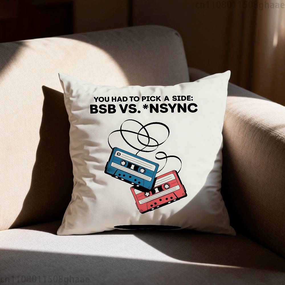 Band BBackstreet BBoys Pillow Case Square DoubleSided Printing Short Plush Sofa Cushion Cover Bedroom Bedside Pillow