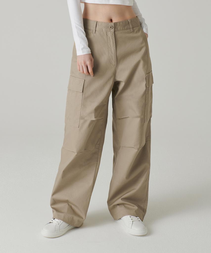 MUSINSA STANDARD WOMAN Women'S Wide Cargo Pants [Beige]