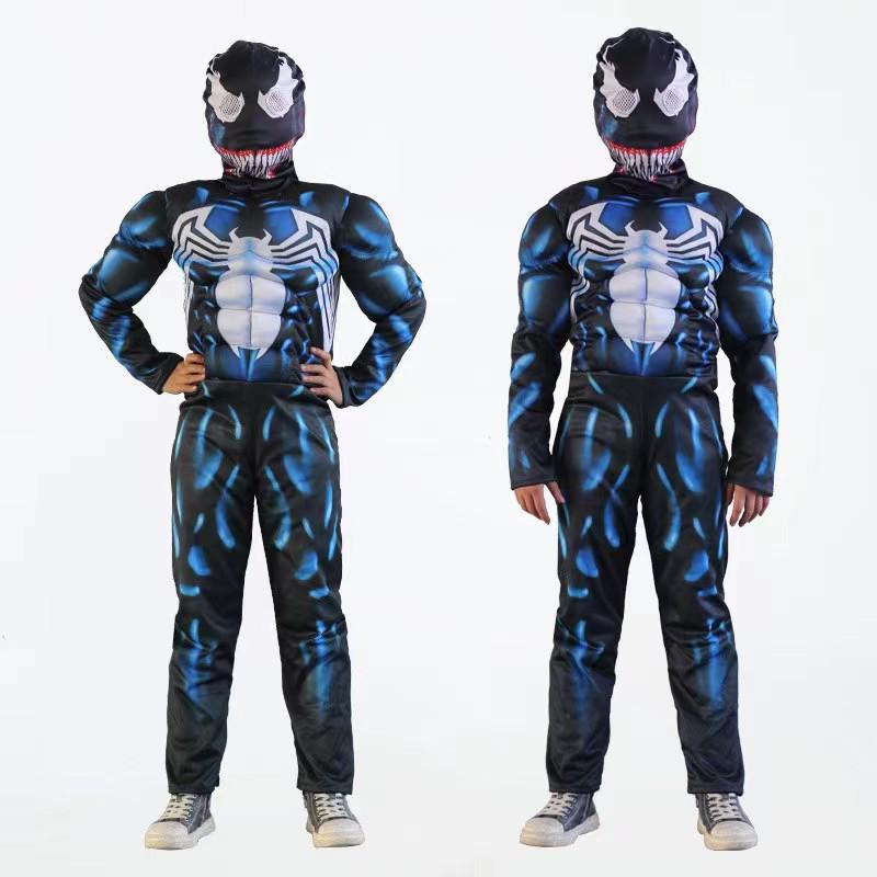 Venom Spider Children's Muscle Cosplay Costume for Halloween