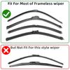 1pc Universal 6mm Boneless Rubber Scraper 14" 16" 18" 19" 20" 22" 24" 26" 28" 30" 32" Car Windshield Natural Rubber Car Parts Wipers Blades 3