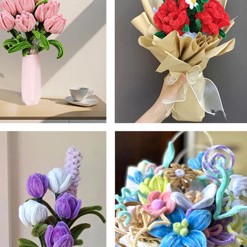 200 шт. Синельная проволока Игрушки Сделай сам Полоски Скручивающаяся проволока Наковальня Проволока Поделки Трубка Творческое хобби Дети Плюшевая палочка Синельные палочки