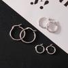 Sterling Silver Earrings for Women Earring Ring/Stud Earring Niche High-Grade S925 Ear Clip Simple Bracelet Earrings