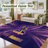 Crystal Velvet Square Rug Custom NameMelbourne Storm Pattern Non Slip Home Floor Decor Rug