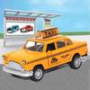 Zinc Zinc Zinc Alloy Taxi Model Toy Rubber Taxi Car Car Funny Miniature Toy Car  Kids Toys