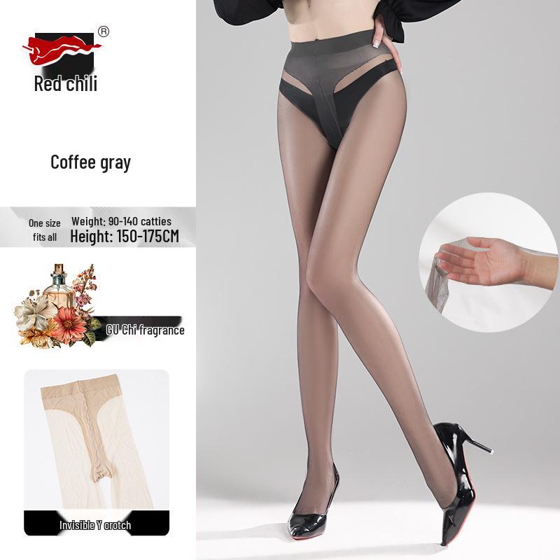 Тонкие чулки из шелка, устойчивые к зацепкам, красного цвета: Сексуальные легкие колготки для женщин