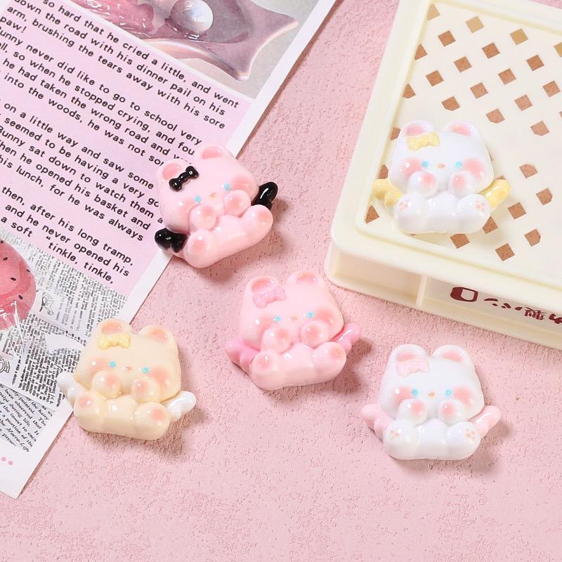 10 шт. Модели Смола Милый Анимационный Кролик Крылья Серия Скрапбукинг DIY Украшения для Волос Чехол для Телефона Аксессуары A56