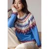 VICTORIA&VERA Жаккардовый свитер с круглым вырезом в стиле Fair Isle