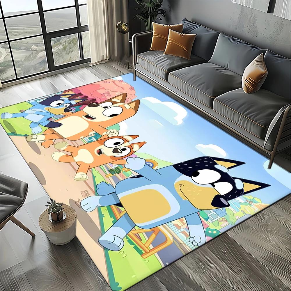 27 Style New B-Blueys Family Cartoon Dog Carpet Rug for Living Room Bedroom Home Sofa Decoration,Kids Play Non-slip Floor Mat