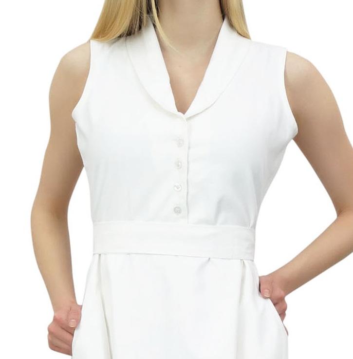 Phagun Women's Casual Solid Blue Sleeveless Cotton Simple Tunic Midi