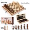 Portable Magnetic Wooden Chess Set for Beginners and Kids - Folding Design