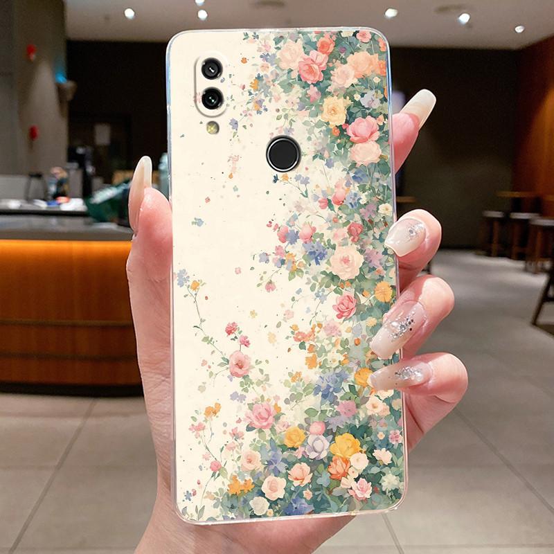 Чехол для Xiaomi Redmi 7 Прозрачный Роскошный Модный Бабочка Цветок Мягкий ТПУ Силиконовый Чехол-Обложка для Redmi 7 Прозрачный Чехол для Телефона