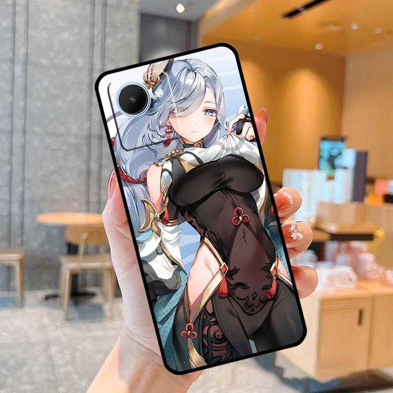 Чехол Genshin аниме Shenhe для Realme C55 C33 C31 C35 C30 C11 C15 C25s C21Y GT Neo 5 3T 2T 8 9 10 11 Pro Plus