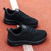 Sports Women Casual Shoes Fashionable Breathable Walking Mesh Flat Running Shoes New Lace-up Sneakers Whtie Black Soft Sole Ligh