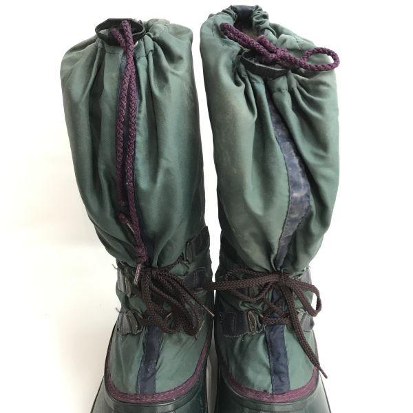 Sorel Винтажные 80-90-е Канада Длинные Снежные Сапоги с Внутренником WOS8 24.5-25.5 Зеленые Сапоги Обувь(ИСПОЛЬЗОВАЛ)