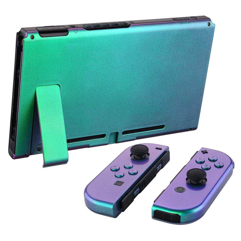 Custom DIY Replacement Case Shell Compatible with eXtremeRate Glossy Color Back Plate Compatible with Switch Holder Handle Controller Housing