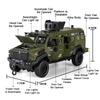 1:32 Dongfeng Mengshi Sword Toothed Tiger Armored Car Model Toy Sound Light Off-road Police Cars Models Holiday Presents