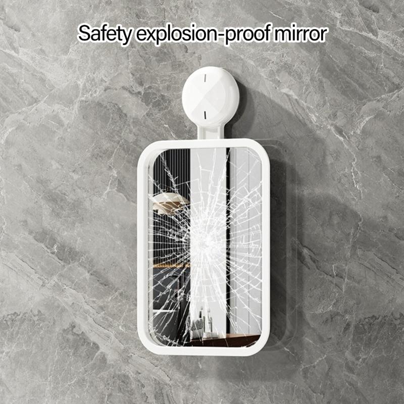 Easy Installion Designs Suction Cup Mirror Portable Accessory Convenient for Bathroom and Shower Without Fog Designs