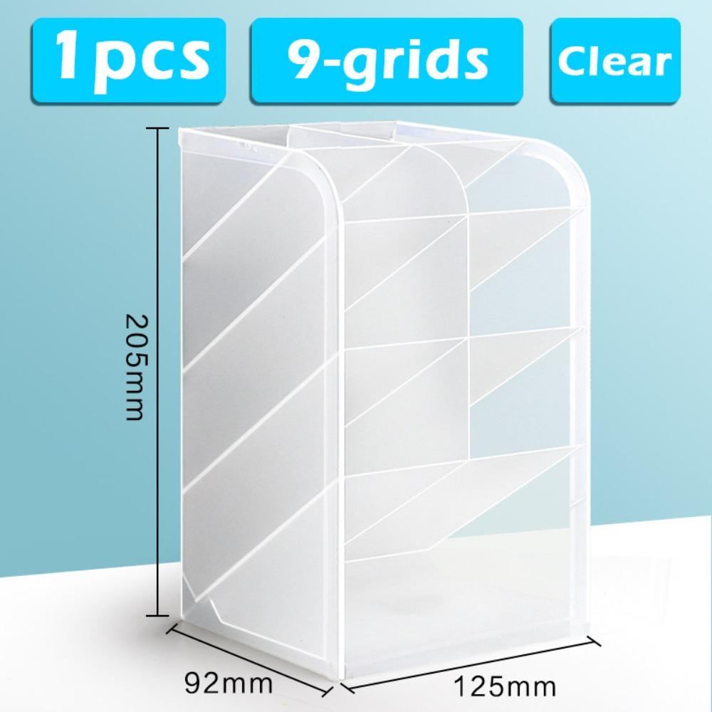 Plastic Pen Holder Large Capacity Stationery Display Stand Simple Pen Bucket Gift