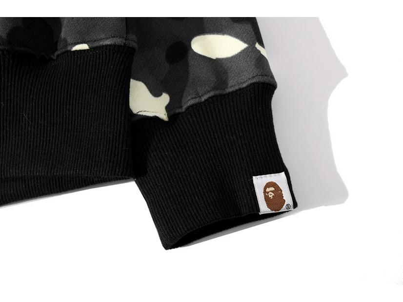 Кросс-бордер Камуфляж Bape Акула Светящийся Свитшот с Двойным Капюшоном