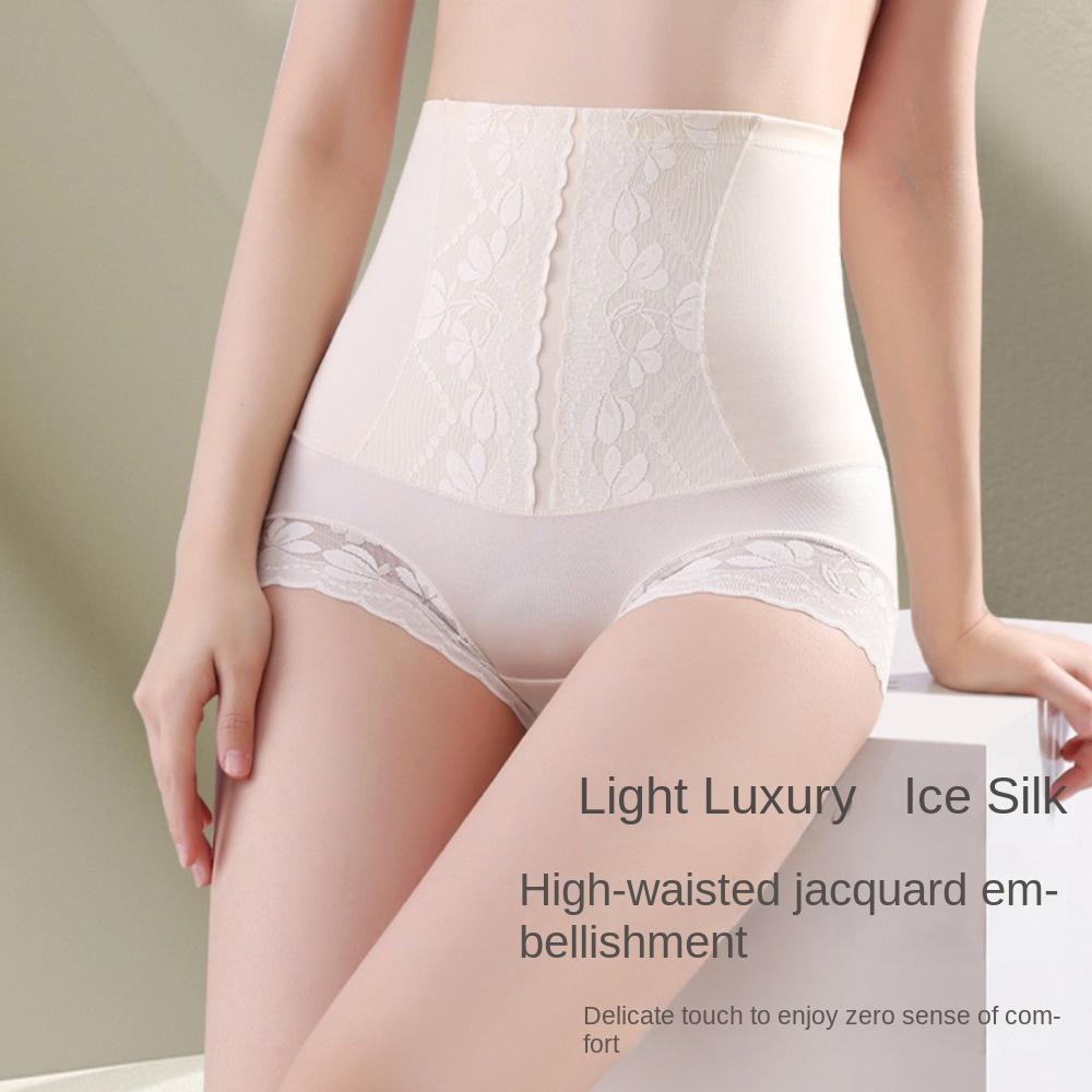 High Waist Lace Slimming Shapers Seamless Tummy Control Underwear Elastic Butt Lifter Briefs Women