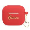 Guess Gua3Lschsr Airpods 3 Cover Red/Red Silicone Charm Heart Collection