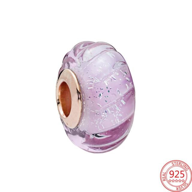 925 Sterling Silver Glass Beads Charms for Jewelry DIY Making Fit Original Bracelets Bangles for Women Gift