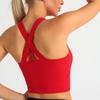 Женский съемный топ для йоги со съемными бретелями, облегающий, быстросохнущий, спортивный бюстгальтер для бега на открытом воздухе, нижнее белье для фитнеса