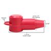 Terminal Covers Terminal Protector Cover Flexible Positive Negative Red and Black Terminal Protector Shell for Marine