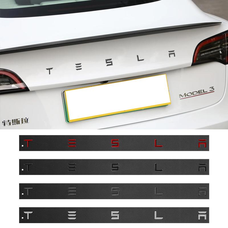 AAAIK1 Genuine 1PCS Premium Chrome Logo Badge Sticker for Tesla Model 3/S/X/Y - Rear Tailgate Exterior Decal Accessory