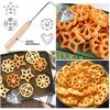Frying Mold Set with Long Handle Non-Stick Shredded Carrot Shrimp Patty Spoon Waffle Cooking Stamp Cookie Press Mold Stainless Steel Kitchen Baking
