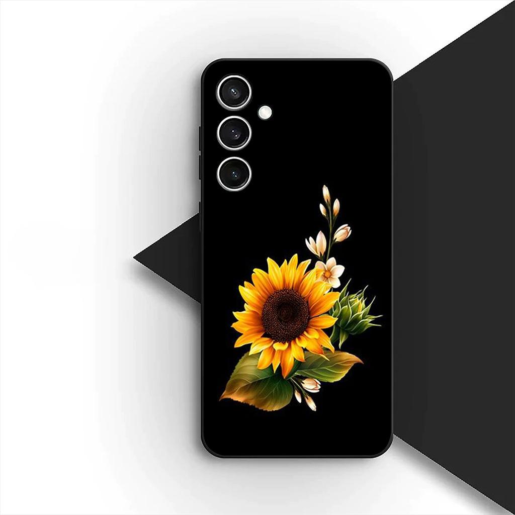 Cover for Samsung Galaxy A35 A36 A55 A26 A05 A06 A14 A50 A51 A53 A54 A12 A13 A23 Phone Case Sunflower Yellow Flower Butterfly