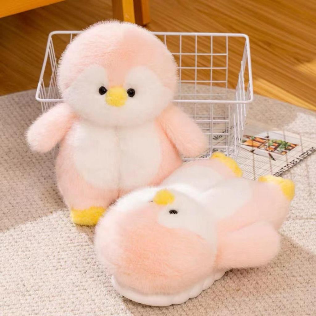 Women's Cozy Penguin Fuzzy Slippers - Non-Slip Soft Sole, Heel-Covered, Cotton House Shoes, Couple Style