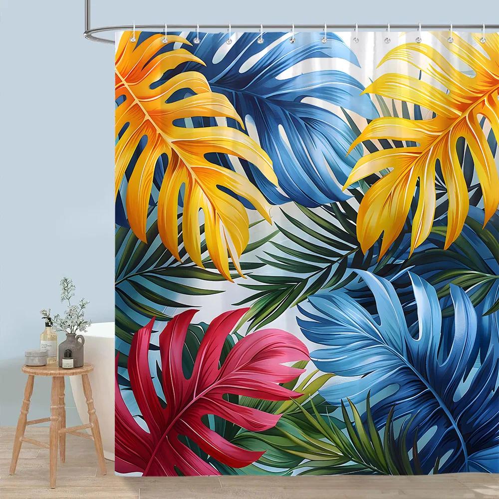 Красивая Цветочная Шторка для Душа Цветущий Цветок Бабочка Лотос Полиэстеровая Ткань Домашние Шторки для Душа Декор для Ванной Комнаты С Крючками