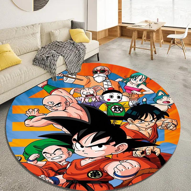 Dragon Ball Round Area Rug,Carpet Rug for Living Room Bedroom Sofa Playroom Decor,Non-slip Floor Mat49