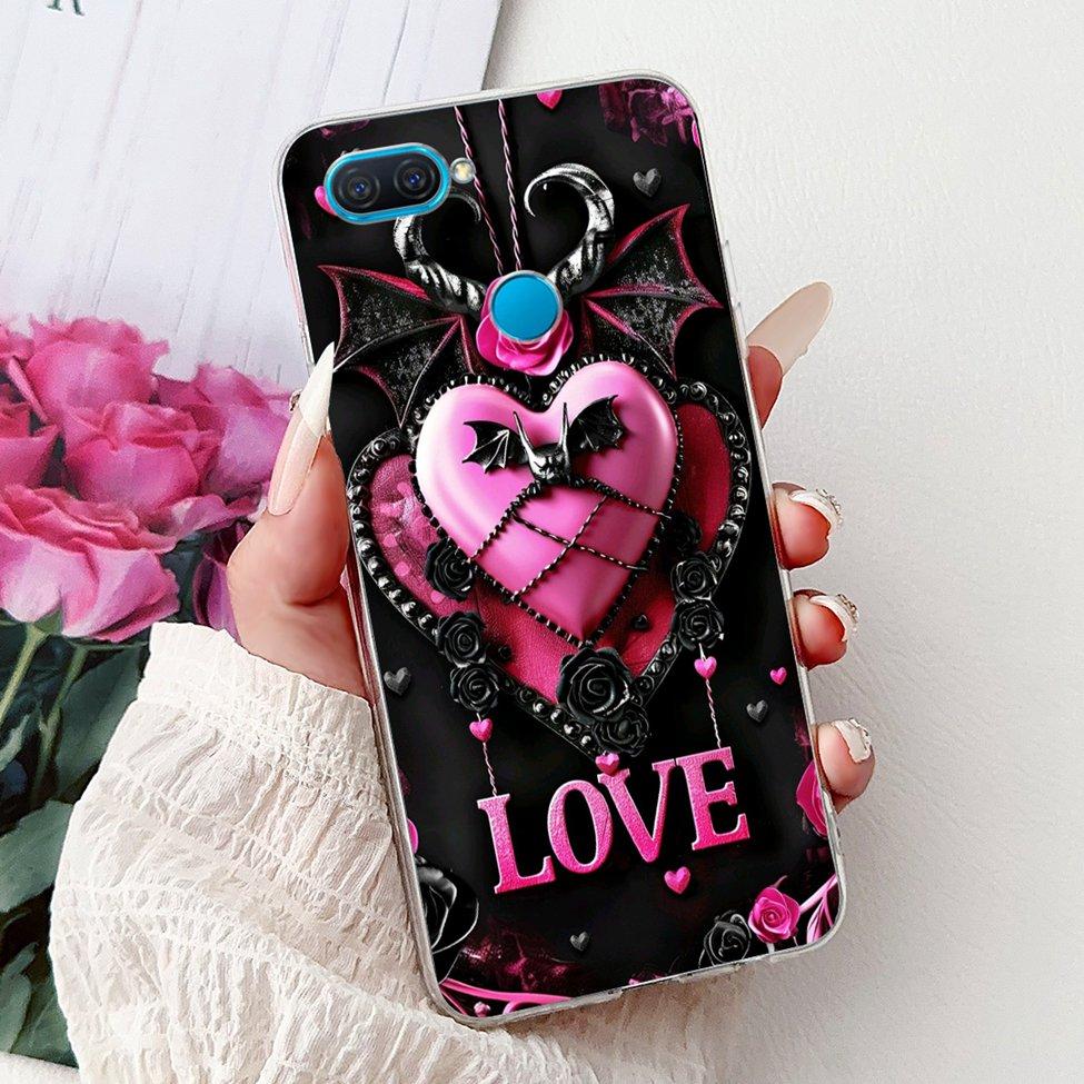 Clear For Oppo A12 CPH2077 CPH2083 Cover For Oppo A12 Case Luxury Butterfly Love Fashion Flowers Cool Lion Cute Painted