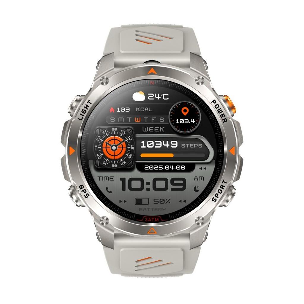 Умные часы Rainbuvvy HT37 GPS 1,46-дюймовый IPS-экран Bluetooth-звонок Водонепроницаемость IP68 Фонарик Пульсометр 540 мАч Спортивные часы Android