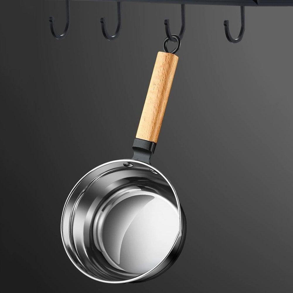 Multipurpose Soup Ladle Wooden Handle Water Spoon Small Saucepan Water Scoops for Flower Watering