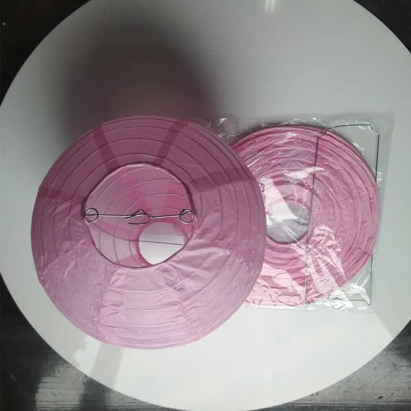 Круглый белый бумажный фонарик 10 дюймов, красный фонарик для Праздника середины осени и свадебного украшения