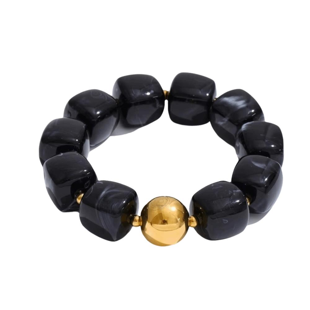Acrylic Square Beads Bracelet Colorful Stack Hand Chain Elastic Geometric Bracelet Party Jewelry