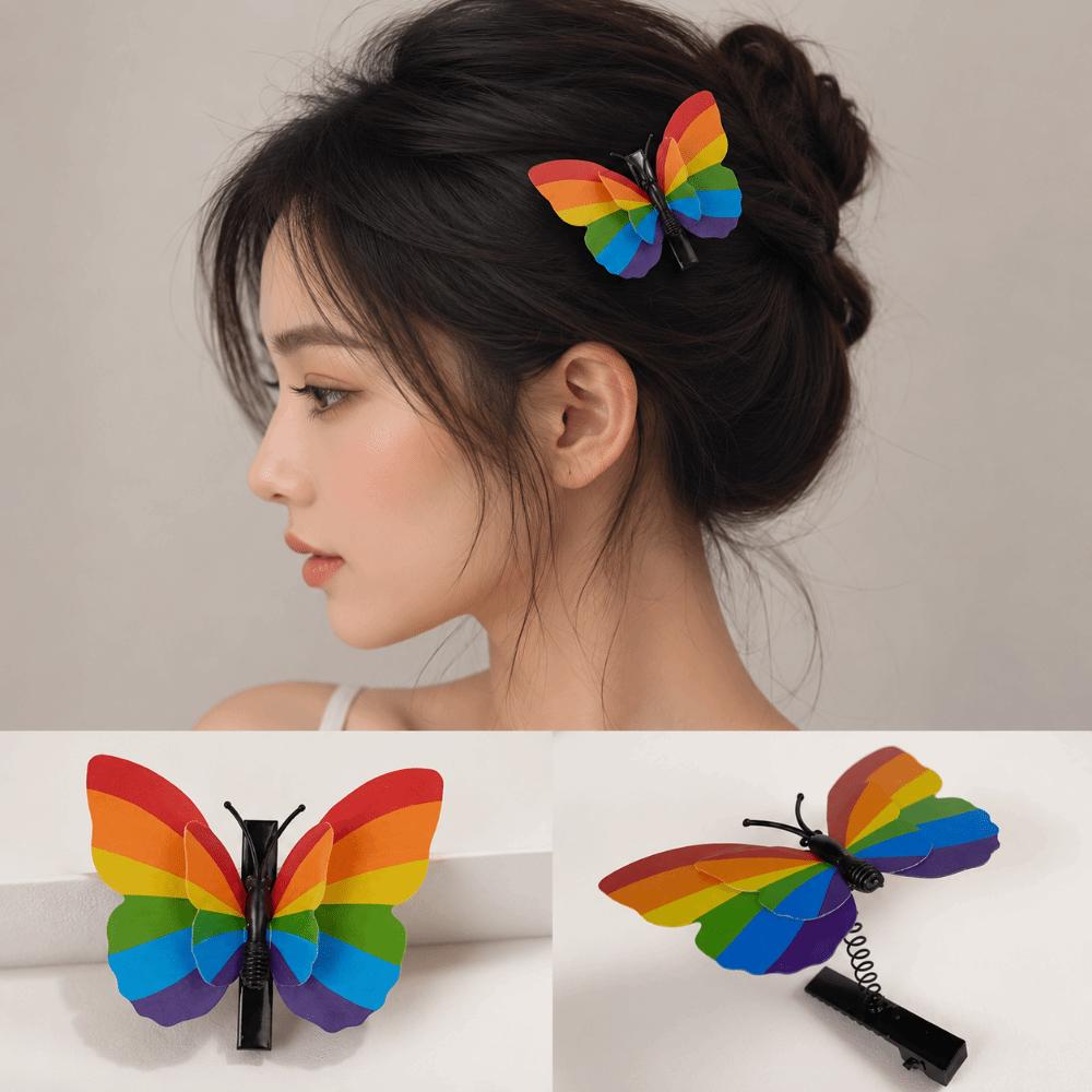 10Pcs/Set Portable Butterfly Hair Clip 3D Butterfly Hair Accessory Dance Event